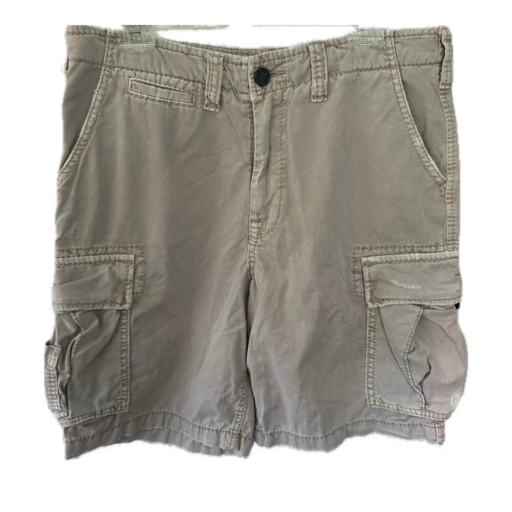 True Religion Men's 100% Cotton Factory Distressed Samuel Baggy Cargo Shorts 31